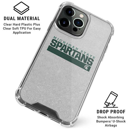 Michigan State University Spartans Marquee iPhone 16 Pro Clear Case